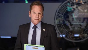 Vom Outlaw zum Präsident: Kiefer Sutherland, weltbekannt als Jack Bauer in „24“, hier in „Designated Survivor“ (Netflix/ Screenshot)